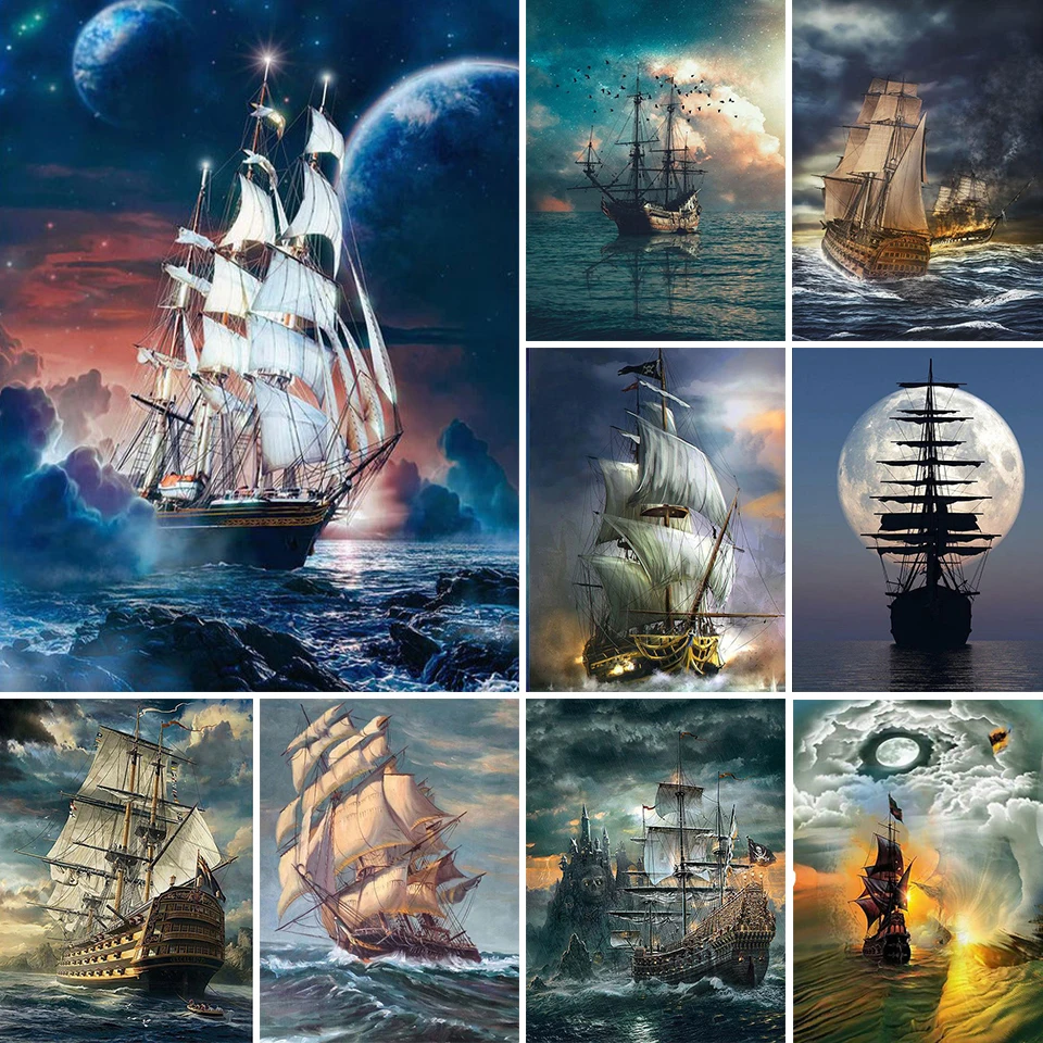 Алмазная 5D картина «сделай сам», Набор для вышивки крестиком с морским пейзажем, полная вышивка, мозаика с изображением парусника, стразы, Д... 
Алмазная 5D картина «сделай сам», Набор для вышивки крестиком с морским пейзажем, полная вышивка, мозаика с изображением парусника, стразы, Д...