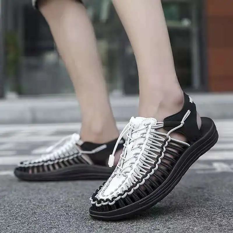 Mens Summer Gladiator Sandals Handmade Weave Male Fashion Shoes Slip-On Outdoor Beach Casual Soft Non-slip Sandals Sneakers Flat
Mens Summer Gladiator Sandals Handmade Weave Male Fashion Shoes Slip-On Outdoor Beach Casual Soft Non-slip Sandals Sneakers Flat