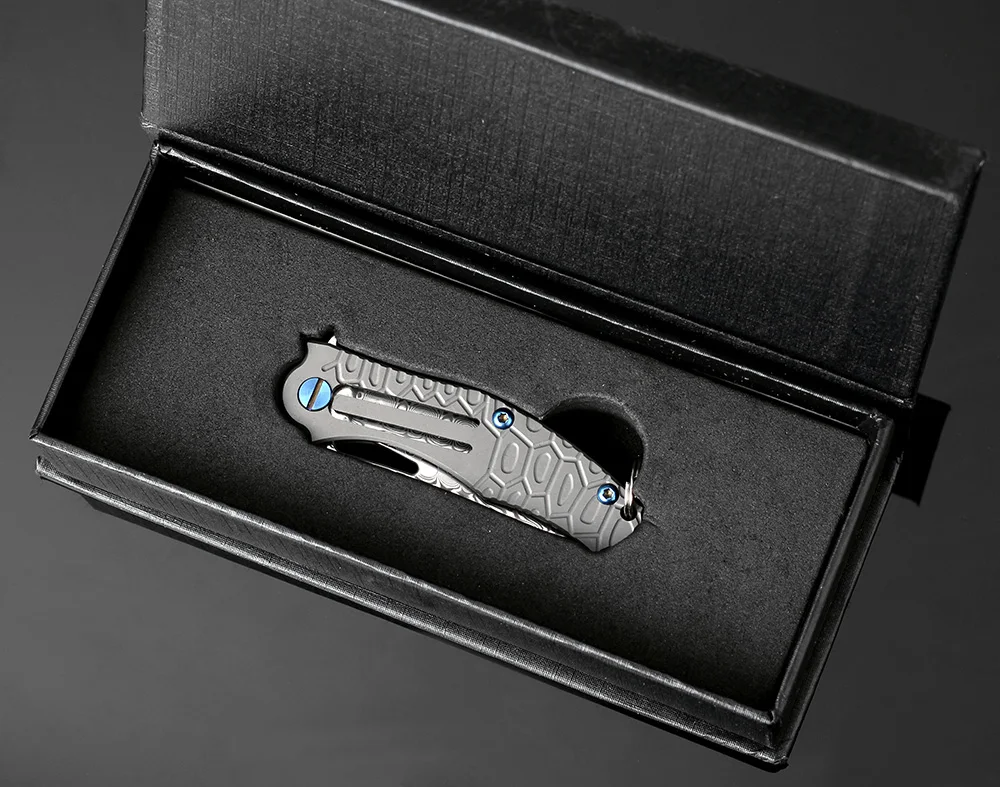 KKWOLF damascus pocket knife Mini titanium handle camping tactical survival folding knife EDC Self-defense key chain knife Gift
KKWOLF damascus pocket knife Mini titanium handle camping tactical survival folding knife EDC Self-defense key chain knife Gift