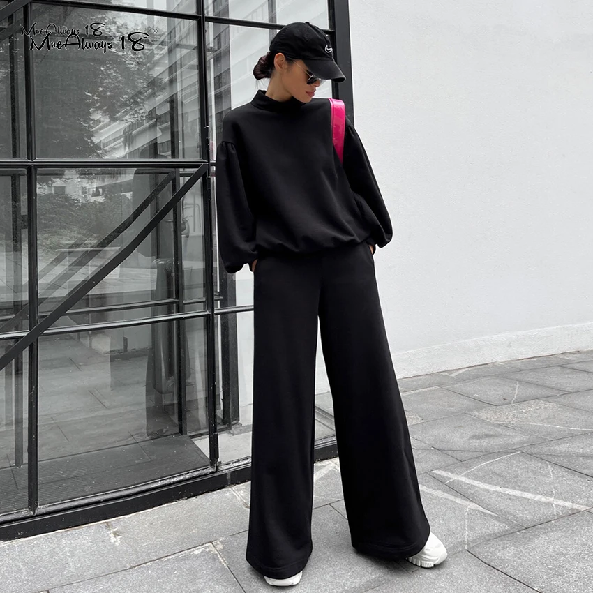 Mnealways18 Casual Women Winter Tracksuit 2 Piece Sports Pants Suit Female Worsted Puff Sleeve Loose Pullover Top And Sweatpants
Mnealways18 Casual Women Winter Tracksuit 2 Piece Sports Pants Suit Female Worsted Puff Sleeve Loose Pullover Top And Sweatpants