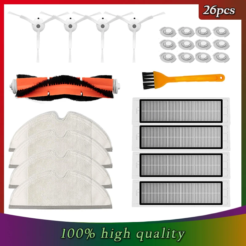 for Xiaomi Roborock S6 max S5 S6 S5 Max S50 S55 S51 robot vacuum cleaner accessories,Mop cloth ,main brush,Hepa filter parts 
for Xiaomi Roborock S6 max S5 S6 S5 Max S50 S55 S51 robot vacuum cleaner accessories,Mop cloth ,main brush,Hepa filter parts