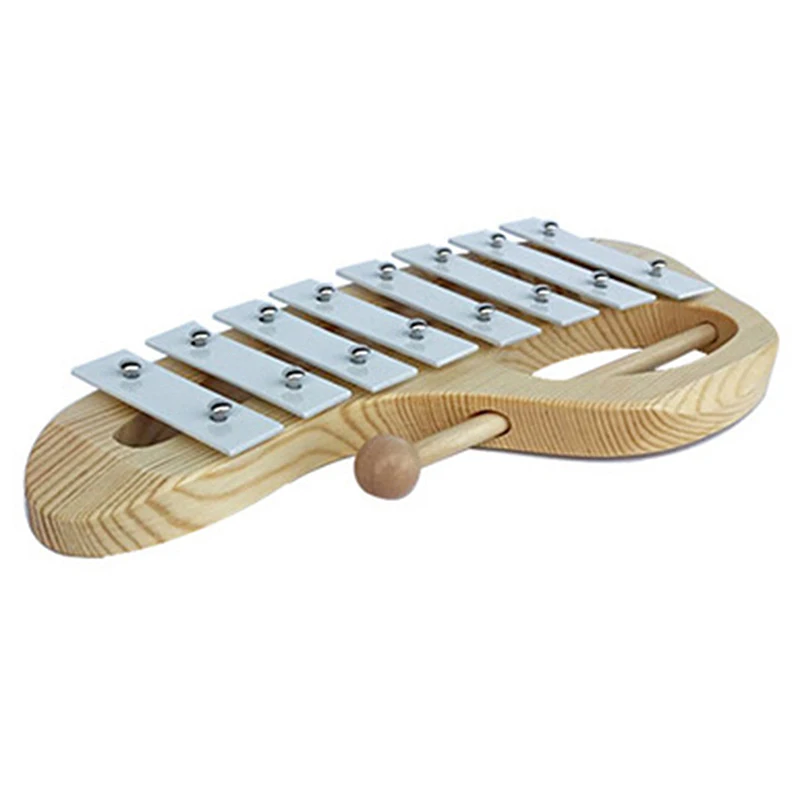 Wooden Hand Knock Xylophone Glockenspiel with Mallets 8 Tones Aluminum Sheet Musical Instrument Educational Toy 
Wooden Hand Knock Xylophone Glockenspiel with Mallets 8 Tones Aluminum Sheet Musical Instrument Educational Toy