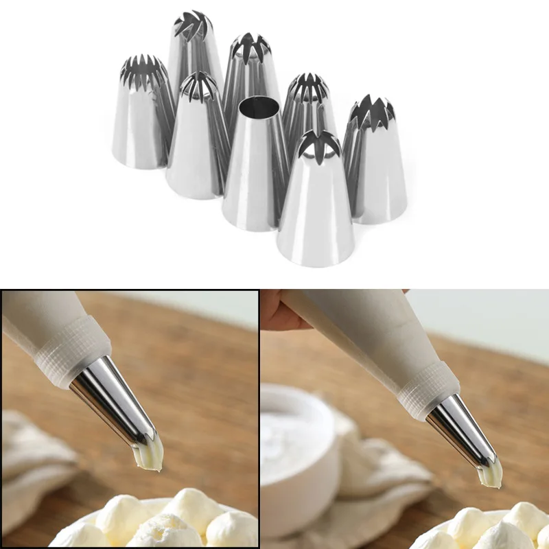 8Pcs/Set Large Kitchen Stainless Steel Cream Butter Decorating Mouth Baking Cake Making Pastry Decoration Mold Tool Accessories
8Pcs/Set Large Kitchen Stainless Steel Cream Butter Decorating Mouth Baking Cake Making Pastry Decoration Mold Tool Accessories