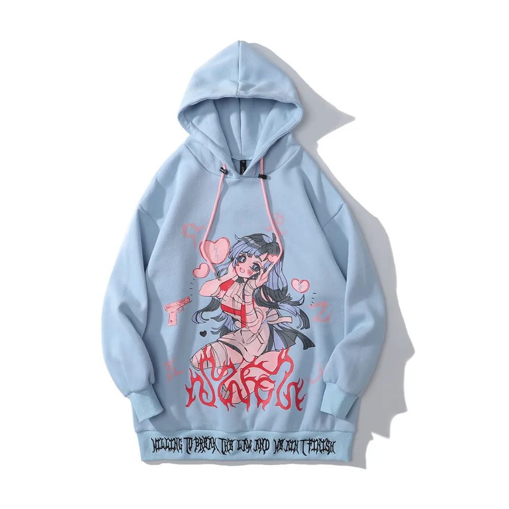 Cartoon Plus Fleece Hooded Sweater Male Anime Manghua Sexy Couple Hoodie Street Trend Loose Padded Pullover Men Clothing Autumn
Cartoon Plus Fleece Hooded Sweater Male Anime Manghua Sexy Couple Hoodie Street Trend Loose Padded Pullover Men Clothing Autumn