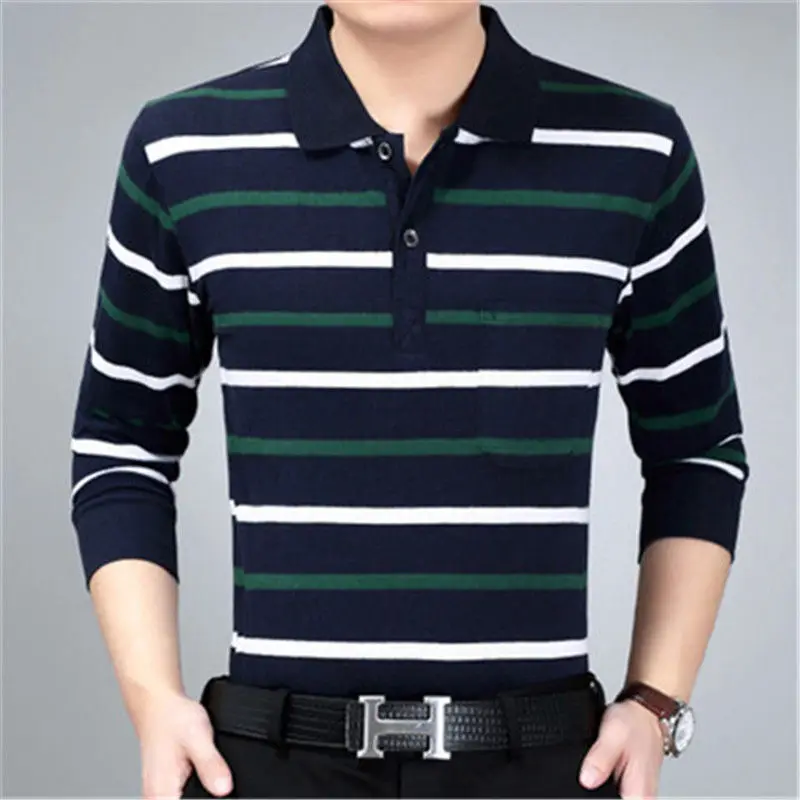 Men's Striped Long Sleeve Polo Shirt Spring and Autumn Casual Wear Asian Plus Size Pocket Decoration 2020 New M-3XL
Men's Striped Long Sleeve Polo Shirt Spring and Autumn Casual Wear Asian Plus Size Pocket Decoration 2020 New M-3XL