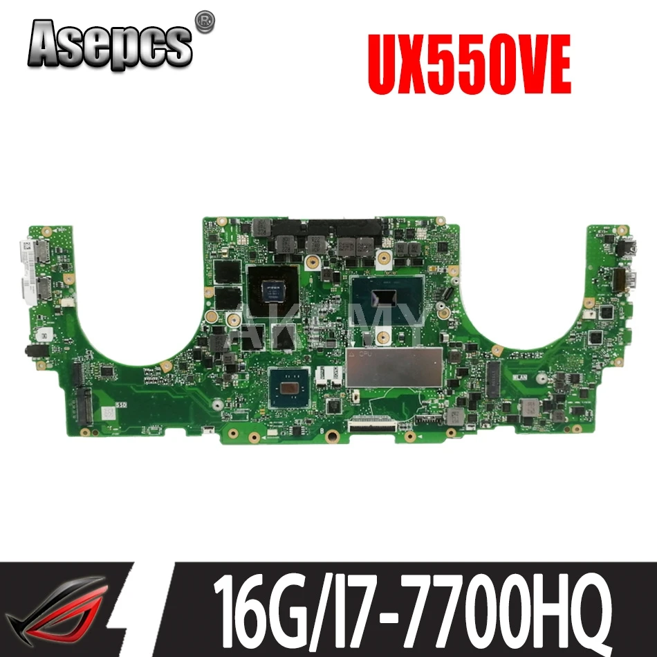 UX550VE для ASUS UX550VD UX550VW UX550V материнская плата ноутбука I7 7700HQ GTX1050TI 4G 16 ГБ