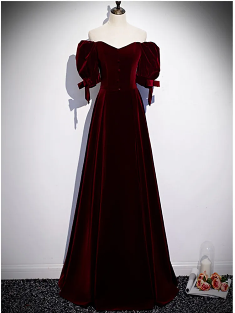 Vestido De Festa Sweetheart Evening Dresses Long Dress 2020 Fashion Robe De Soiree Half Sleeve Burgundy Velvet Evening Dress
Vestido De Festa Sweetheart Evening Dresses Long Dress 2020 Fashion Robe De Soiree Half Sleeve Burgundy Velvet Evening Dress