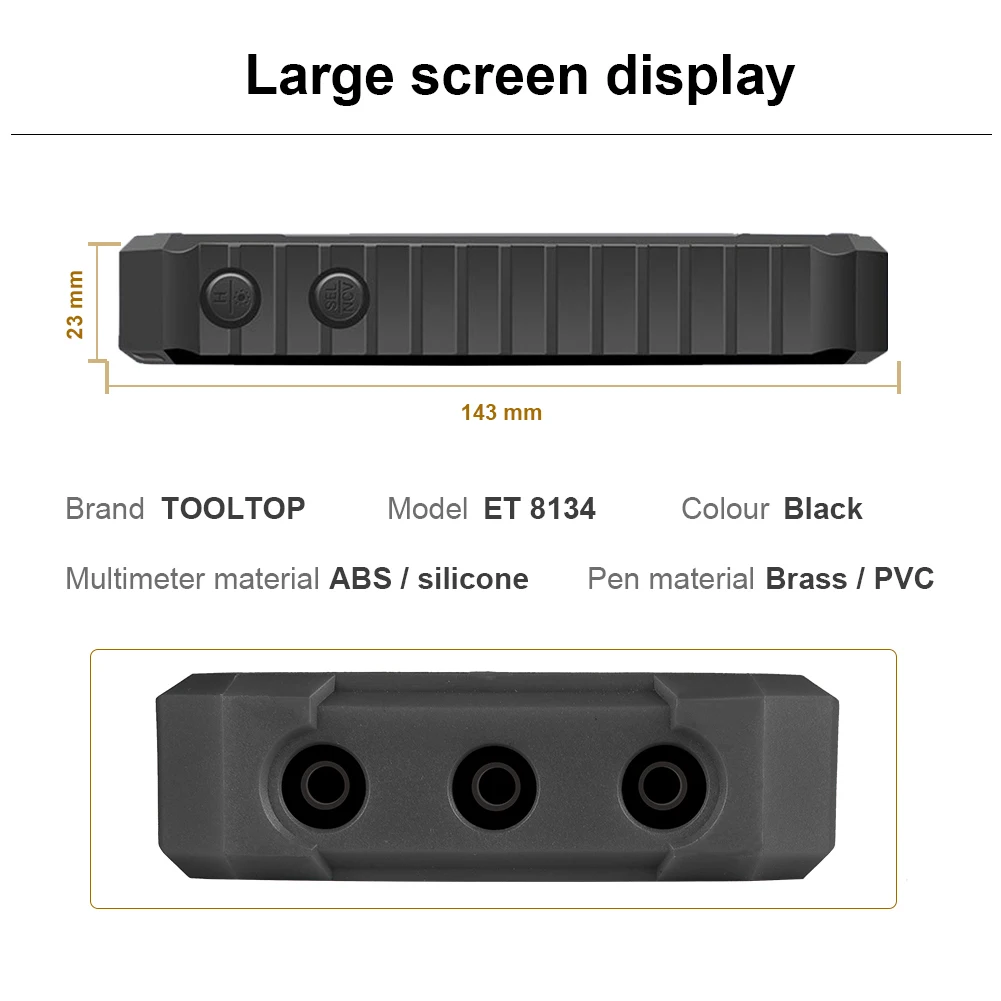TOOLTOP High Definition LCD Screen Multimeter Direct Current Voltage Current AC Voltage Current Measurement Capacitance
TOOLTOP High Definition LCD Screen Multimeter Direct Current Voltage Current AC Voltage Current Measurement Capacitance