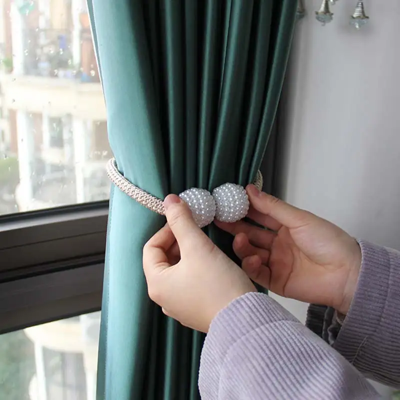 New 2pcs Magnetic Curtain Clip Room Accessories Pearl Ball Curtains Holder Tieback Home Decor Hanging Ball Buckle Tie Back 
New 2pcs Magnetic Curtain Clip Room Accessories Pearl Ball Curtains Holder Tieback Home Decor Hanging Ball Buckle Tie Back
