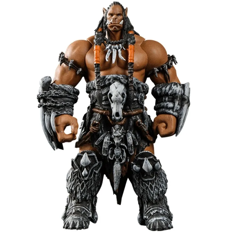 

Durotan Kits Rotatable WOW Warcraft Plastic Arm Hand Confederated 11cm Leader Tribes World Do Model of Garage Orc WOW Orc Leader