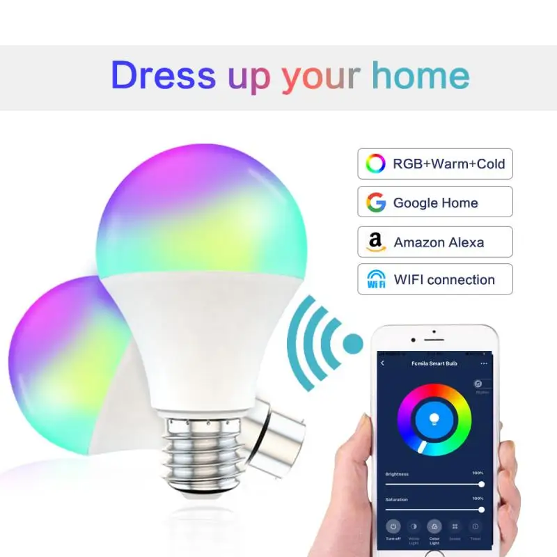 B22/E27 Bluetooth RGB + CCT светодиодный ная лампа с ИК-пультом дистанционного управления, лампа для внутреннего декора, умная светильник ПА для освеще...
B22/E27 Bluetooth RGB + CCT светодиодный ная лампа с ИК-пультом дистанционного управления, лампа для внутреннего декора, умная светильник ПА для освеще...