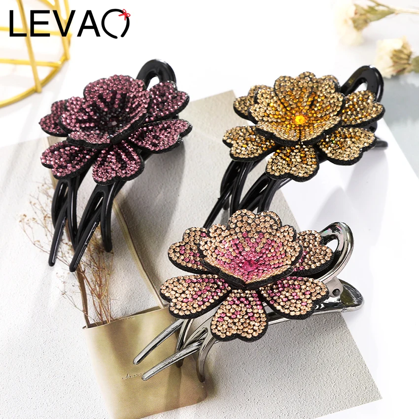 Levao Rhinestone Hairpin Acrylic Duckbill Clip Shiny Hair Claw Female Barrettes Hair Clips for Women Headwear Hair Accessories
Levao Rhinestone Hairpin Acrylic Duckbill Clip Shiny Hair Claw Female Barrettes Hair Clips for Women Headwear Hair Accessories