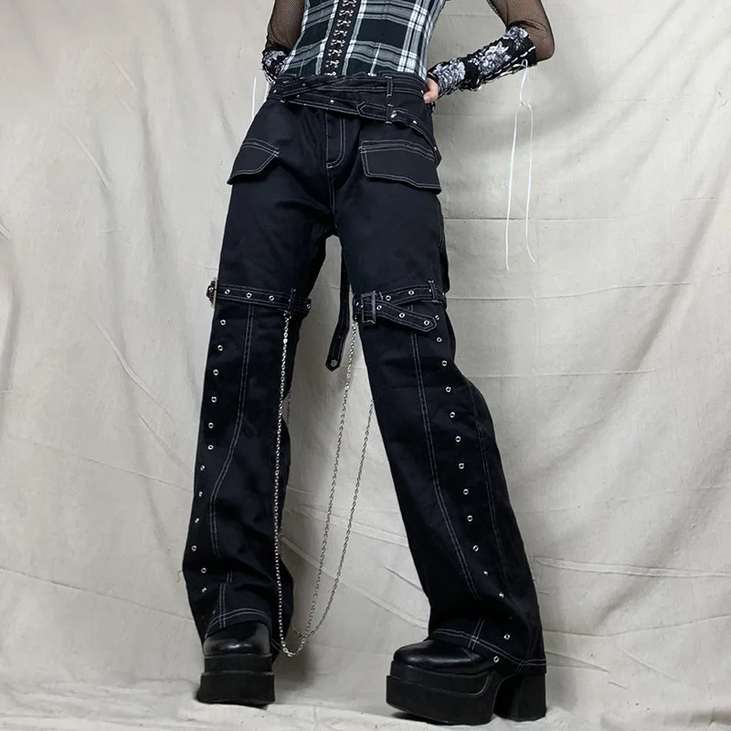 High Street Zipper Binding Jeans Women's Spring 2021 New Low Waist Straight Loose Chain Denim Cargo Pants
High Street Zipper Binding Jeans Women's Spring 2021 New Low Waist Straight Loose Chain Denim Cargo Pants