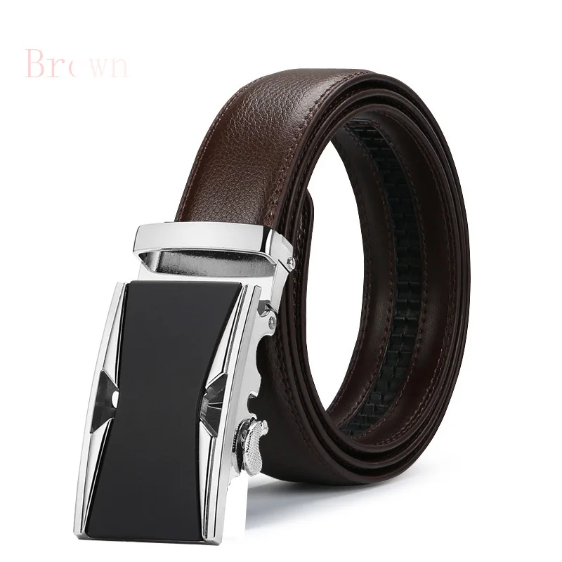 High Quality Men's Genuine Leather Belt Brown Automatic Buckle Waist Strap Business Male Cintos
High Quality Men's Genuine Leather Belt Brown Automatic Buckle Waist Strap Business Male Cintos