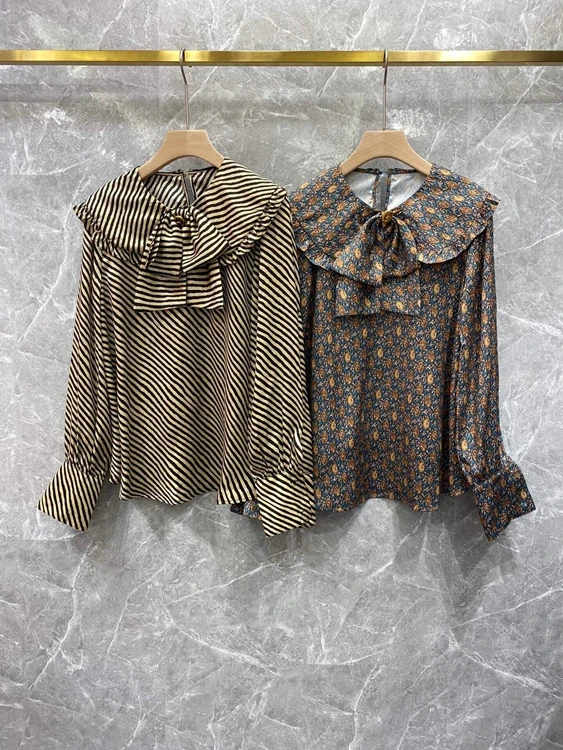 2021 new women fashion back neckline bowknot stitching large lapel decoration long-sleeved all-match blouse 1110
2021 new women fashion back neckline bowknot stitching large lapel decoration long-sleeved all-match blouse 1110
