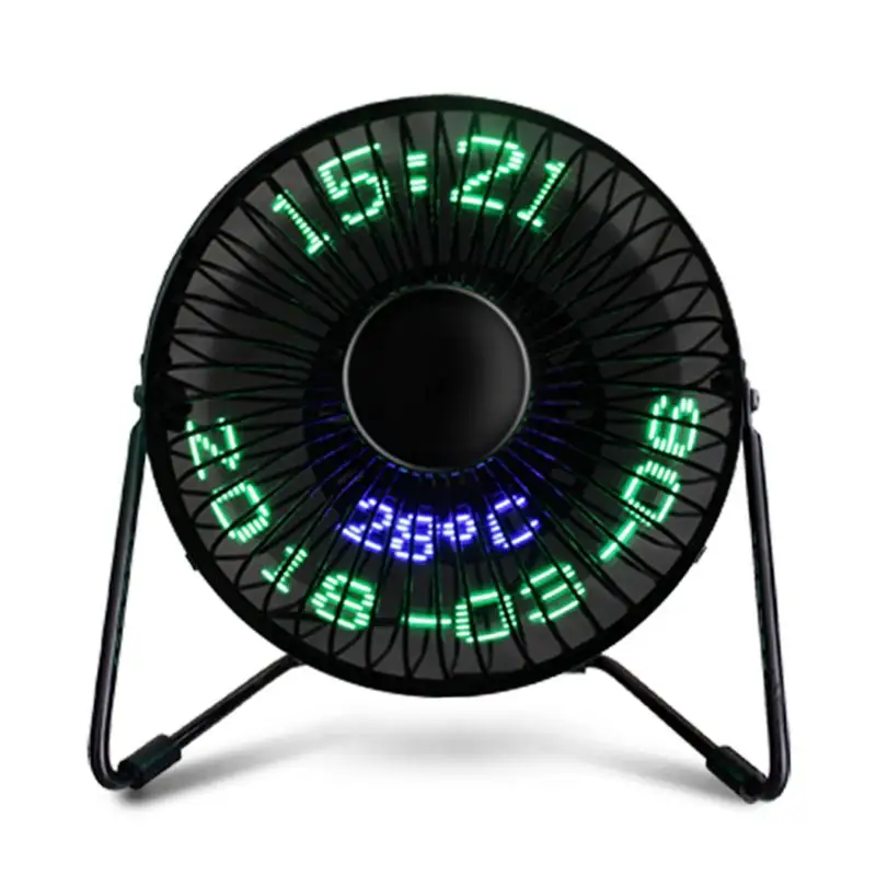 Mini Desktop USB LED Clock Cooling Fan Portable Metal Realtime Calendar Temperature Display Fan for Home and Office
Mini Desktop USB LED Clock Cooling Fan Portable Metal Realtime Calendar Temperature Display Fan for Home and Office