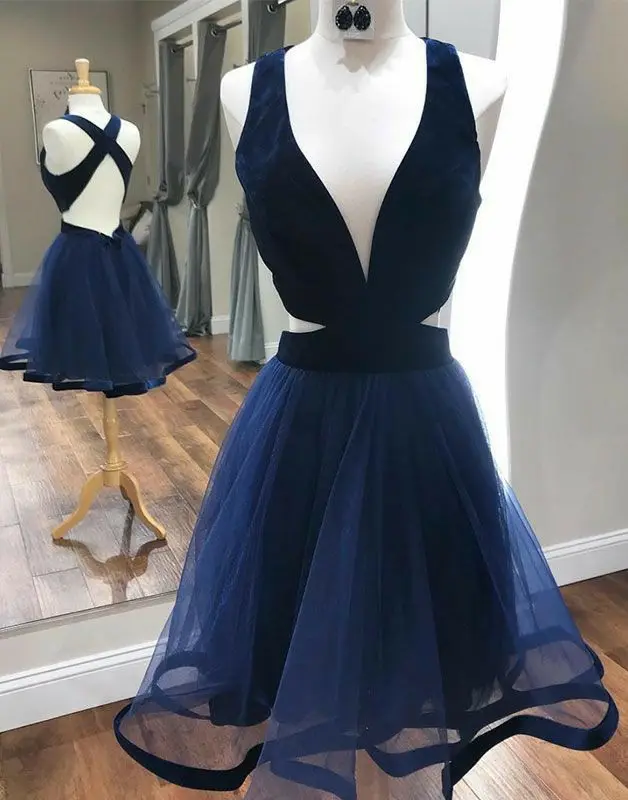 Пикантное короткое коктейльное платье VKBRIDAL из тюля, темно-синего цвета, для выпускного вечера, с перекрещивающейся спиной, длиной до колен
Пикантное короткое коктейльное платье VKBRIDAL из тюля, темно-синего цвета, для выпускного вечера, с перекрещивающейся спиной, длиной до колен