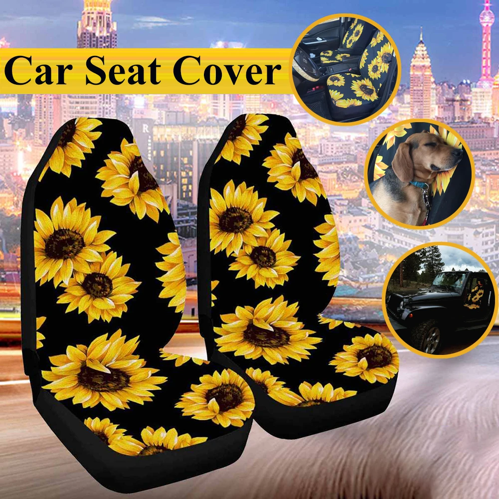 2Pcs Car Seat Covers Set Universal Fit Most Cars Covers with Sunflower Styling Auto Seat Protector Car Interior Accessory
2Pcs Car Seat Covers Set Universal Fit Most Cars Covers with Sunflower Styling Auto Seat Protector Car Interior Accessory