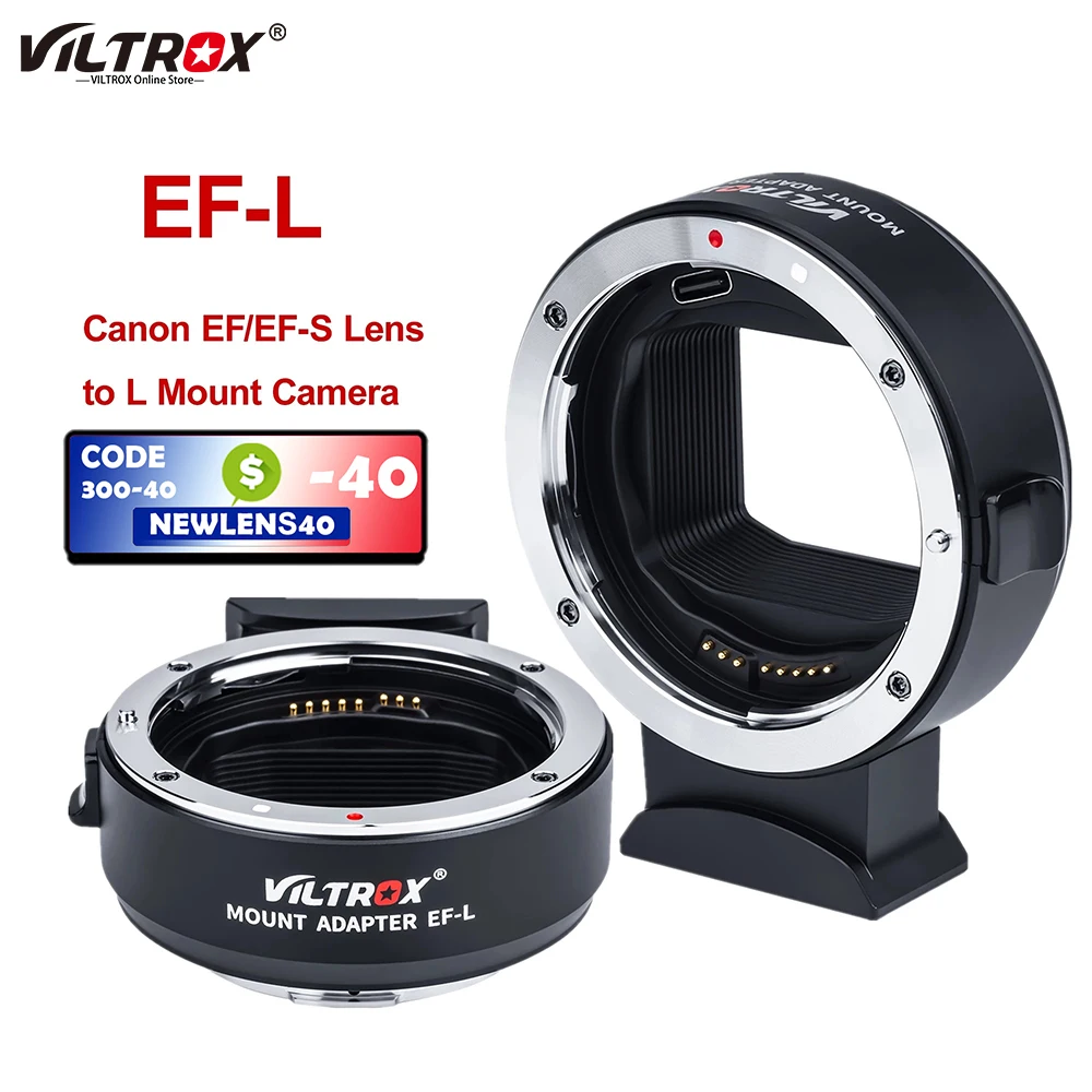 

Viltrox EF-L Auto Focus Lens Mount Adapter For Canon EF EF-S Lens to Leica SL2 Panasonic S1 S1R S1H S5 Sigma fp L Mount Camera