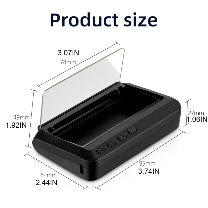 A Set HUD Display Adjustable Angle Head-up Display Car GPS Gauge Head up Display Speedometer for Vehicles
A Set HUD Display Adjustable Angle Head-up Display Car GPS Gauge Head up Display Speedometer for Vehicles