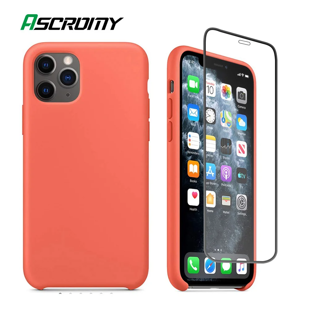 Для iPhone 11 жидкий силиконовый мягкий чехол для телефона 7 8 6s Plus X Xs11 Pro Max XR с