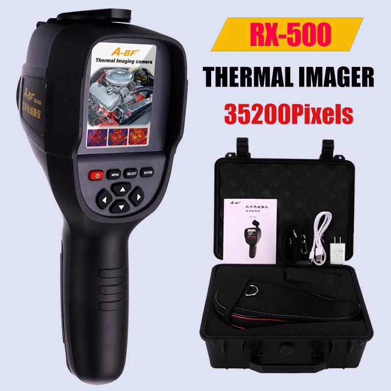 

A-BF RX-500 Infrared Thermal Imager Portable Thermal Imaging Camera Industry Thermometer High Resolution Infrared Image HT-18
