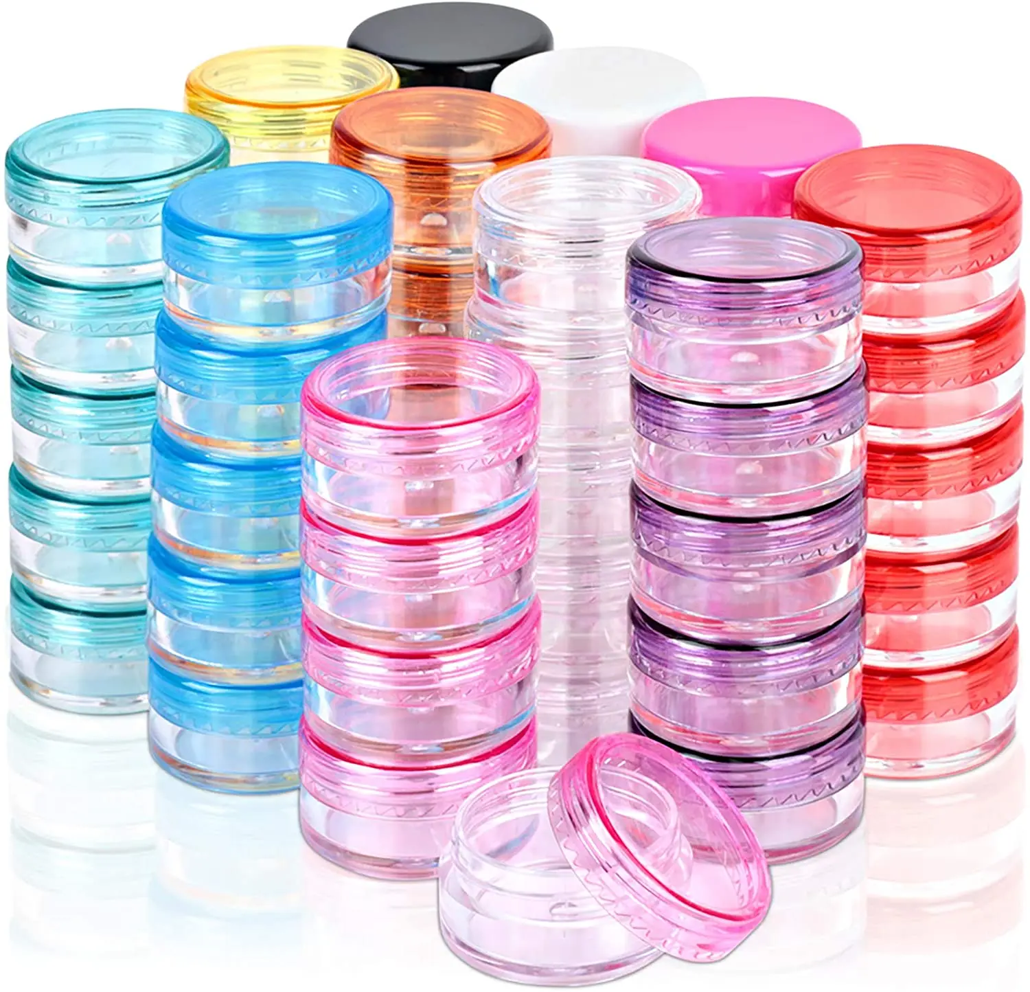 50Pcs Sample Container 5G Empty Plastic Cosmetic Container Pot Jars for Eye Shadow Nails Powder Jewelry Cosmetic Lip Balm
50Pcs Sample Container 5G Empty Plastic Cosmetic Container Pot Jars for Eye Shadow Nails Powder Jewelry Cosmetic Lip Balm