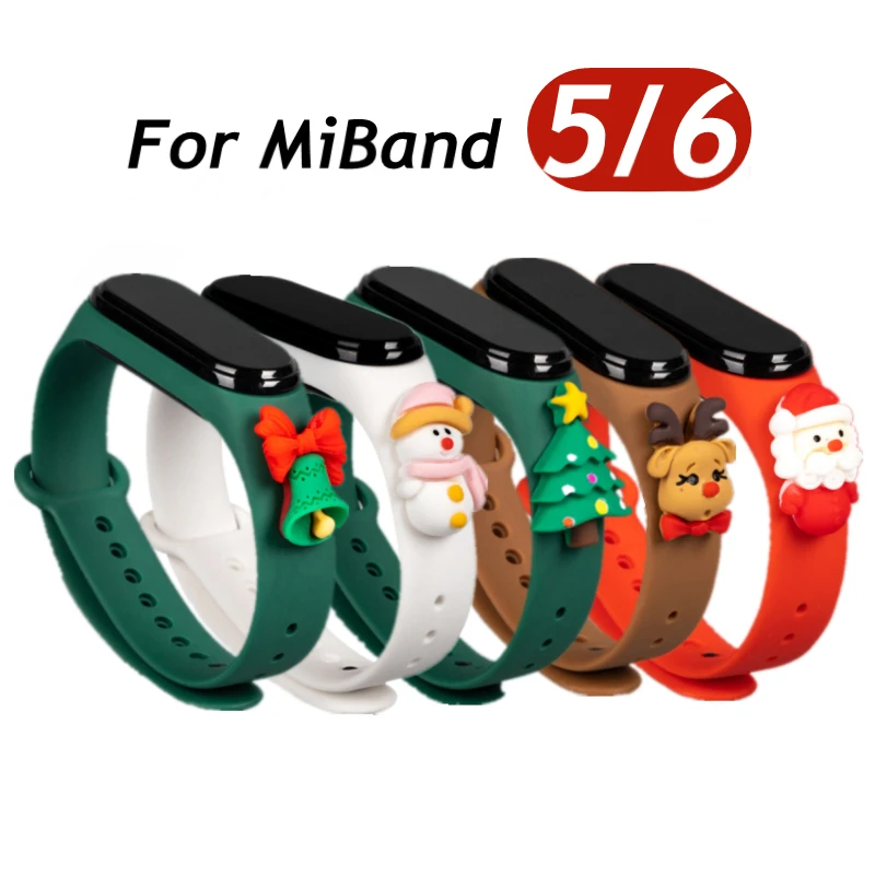 3D мультяшный Рождественский браслет Санта для Mi Band 6 5 дюймов, силиконовый ремешок на Miband 6 Miband 5, милый Рождественский подарок
3D мультяшный Рождественский браслет Санта для Mi Band 6 5 дюймов, силиконовый ремешок на Miband 6 Miband 5, милый Рождественский подарок
