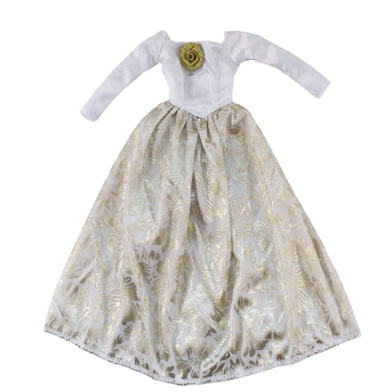 White Gold Party Dress For Barbie Doll Outfits Princess Gown For Barbie Dollhouse 1/6 Doll Clothes 1:6 Doll Accessories Kids Toy
White Gold Party Dress For Barbie Doll Outfits Princess Gown For Barbie Dollhouse 1/6 Doll Clothes 1:6 Doll Accessories Kids Toy
