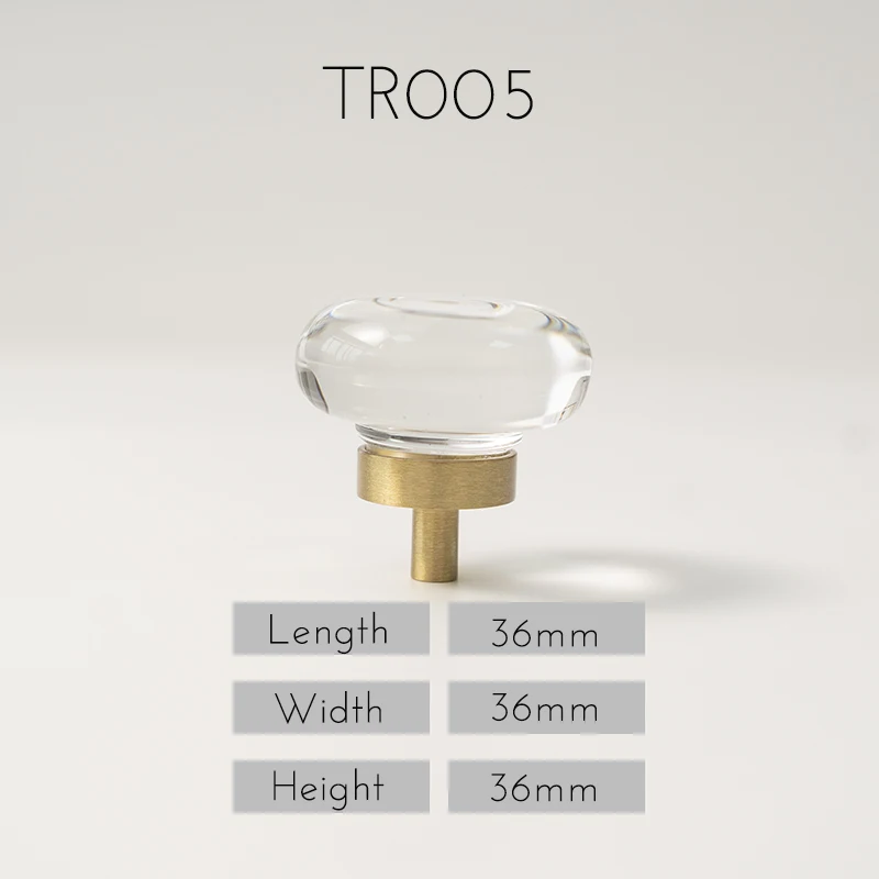 Ручки для шкафов TINYHOB прозрачные из латуни
Ручки для шкафов TINYHOB прозрачные из латуни