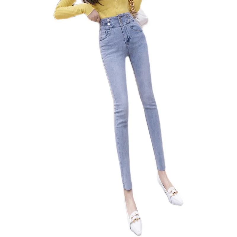 Light Blue Jeans for Women 2021spring New High Waist Slim Fit Slimming and Tight Trousers Pencil Tappered Pants
Light Blue Jeans for Women 2021spring New High Waist Slim Fit Slimming and Tight Trousers Pencil Tappered Pants