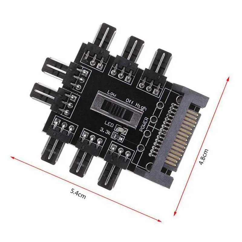 Multi Way Splitter Cooler Cooling Fan Hub PC SATA 1 Socket For Computer 3Pin PCB 2 to Level 8 Power 12V Speed Adapter Contr P8X5
Multi Way Splitter Cooler Cooling Fan Hub PC SATA 1 Socket For Computer 3Pin PCB 2 to Level 8 Power 12V Speed Adapter Contr P8X5