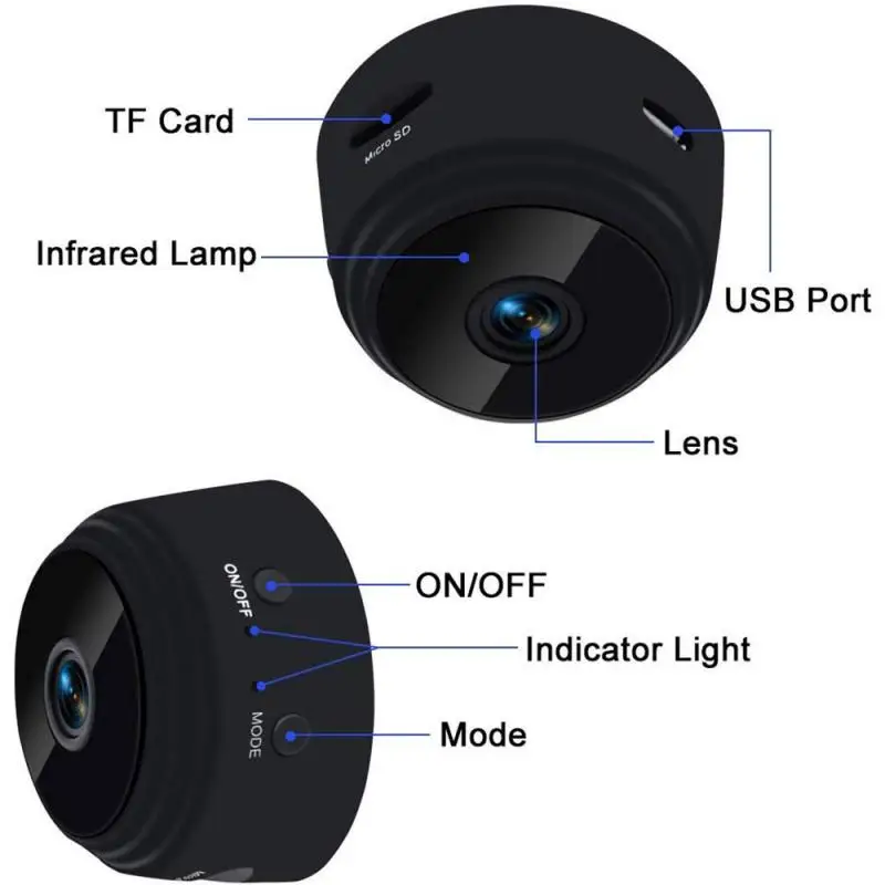 Mini Wireless IP Camera 2.4GHz WiFi Home Security-Camera Night Wireless Remote Motion Detection Video 1080P Wireless IP Camera
Mini Wireless IP Camera 2.4GHz WiFi Home Security-Camera Night Wireless Remote Motion Detection Video 1080P Wireless IP Camera