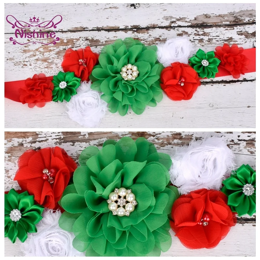 Nishine Lovely Handmade Polygonal Flower Sash with Rhinestone Women Christmas Decoration Waistband Maternity Photography Props
Nishine Lovely Handmade Polygonal Flower Sash with Rhinestone Women Christmas Decoration Waistband Maternity Photography Props