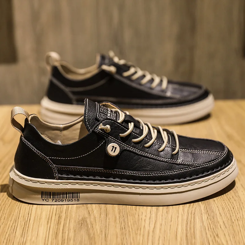 Spring Summer Casual PU Leather Shoe Trend Men's Shoes Wild Mens Flats Shoes Waterproof Non-slip Board Shoe Male Footwear
Spring Summer Casual PU Leather Shoe Trend Men's Shoes Wild Mens Flats Shoes Waterproof Non-slip Board Shoe Male Footwear