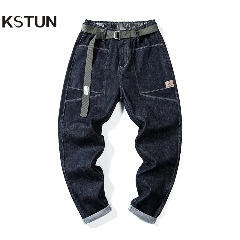 Dark Blue Jeans Men Stretch Loose Fit Wide Leg Spring Summer Casual Harem Pants Elastic Waist Streetwear Patchwork Include Belt
Dark Blue Jeans Men Stretch Loose Fit Wide Leg Spring Summer Casual Harem Pants Elastic Waist Streetwear Patchwork Include Belt