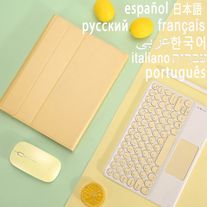 Spanish Russian Korean Keyboard Case for iPad 2020 Air 4 10.9 A2324 A2072 A2316 iPad 4 4th Generation Cover With Arabic Keyboard
Spanish Russian Korean Keyboard Case for iPad 2020 Air 4 10.9 A2324 A2072 A2316 iPad 4 4th Generation Cover With Arabic Keyboard