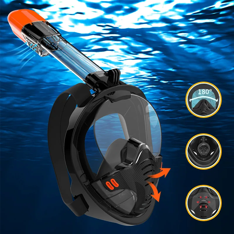 New Men Women Full Face Diving Mask Scuba Snorkeling Mask Underwater Breath Separation Anti-fog Diving Mask For Swimming Dive
New Men Women Full Face Diving Mask Scuba Snorkeling Mask Underwater Breath Separation Anti-fog Diving Mask For Swimming Dive