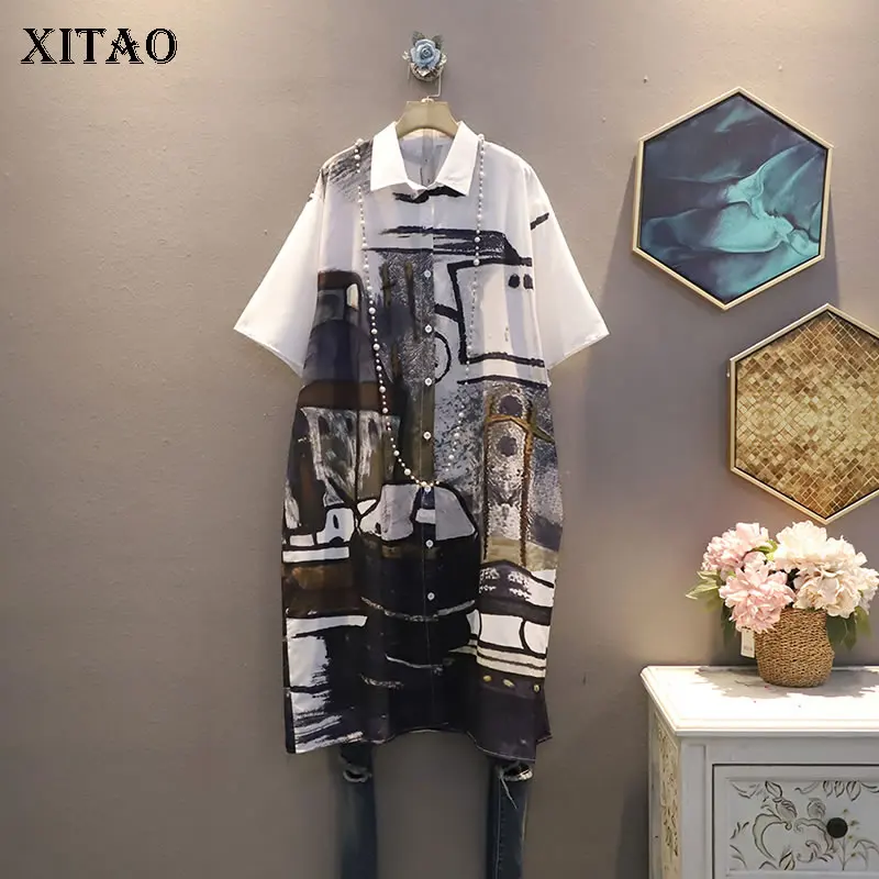 XITAO New Painting Print Long Women Shirt Summer Fashion Trendy Contrast Color Turn-down Collar Loose Casual All-match GJ1005
XITAO New Painting Print Long Women Shirt Summer Fashion Trendy Contrast Color Turn-down Collar Loose Casual All-match GJ1005
