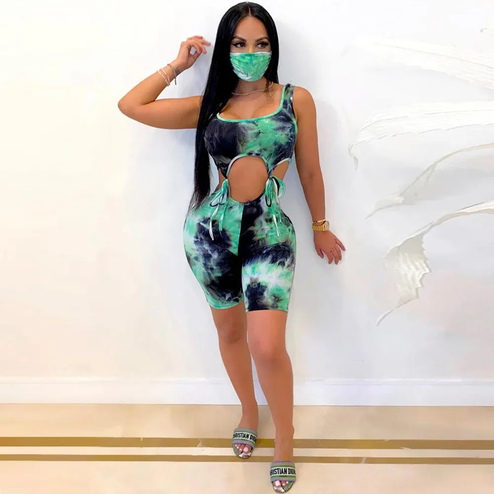 Hollow Out Tie Dyeing Print Skinny Rompers for Women Sexy Square Collar Sleeveless Jumpsuit Summer Streetwear Bodycon Outfits
Hollow Out Tie Dyeing Print Skinny Rompers for Women Sexy Square Collar Sleeveless Jumpsuit Summer Streetwear Bodycon Outfits