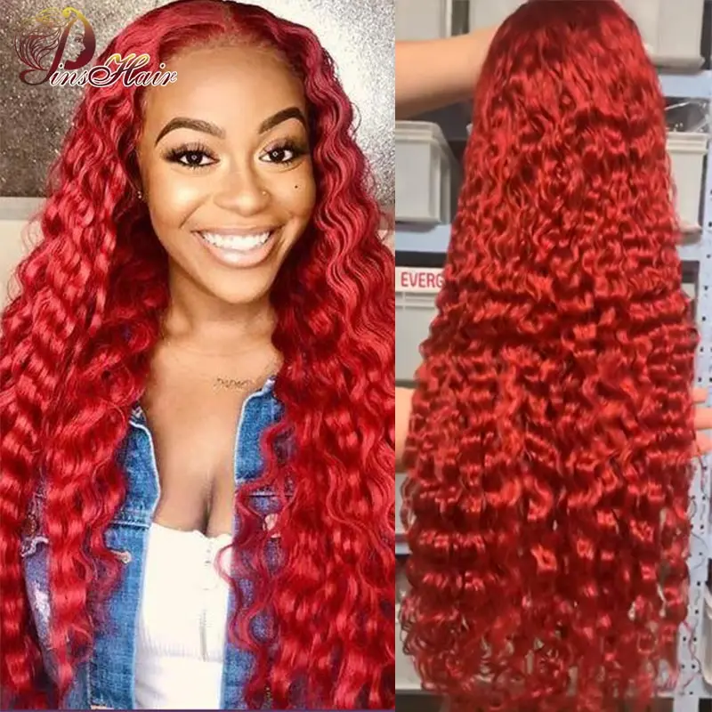 Brazilian Water Wave Red Lace Front Human Hair Wigs Pre Plucked Burgundy Red Human Hair Wig Colored 99J Lace Front Wig Remy Hair
Brazilian Water Wave Red Lace Front Human Hair Wigs Pre Plucked Burgundy Red Human Hair Wig Colored 99J Lace Front Wig Remy Hair