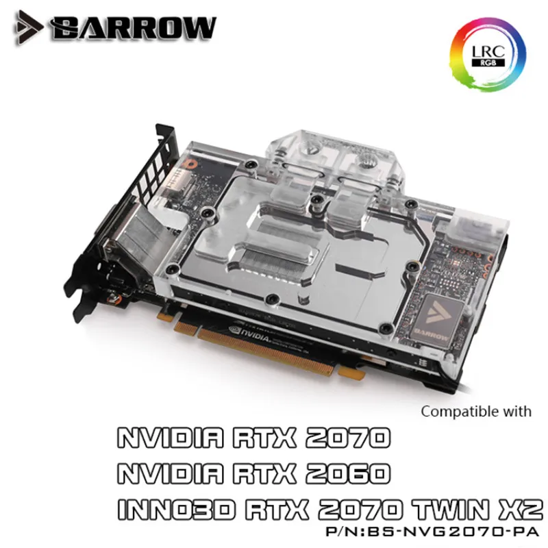 BARROW Water cooling Block Use for NVIDIA RTX2070 Founders Edition/Reference Edition/EVGA 2060/GTX1660Ti Full Cover GPU Block
BARROW Water cooling Block Use for NVIDIA RTX2070 Founders Edition/Reference Edition/EVGA 2060/GTX1660Ti Full Cover GPU Block