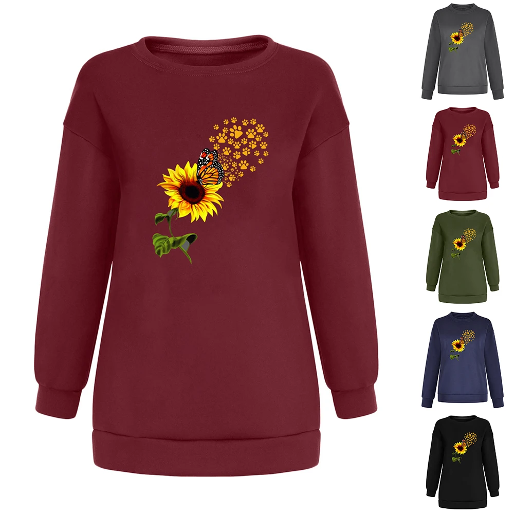 Jumper Pullovers Floral Women Printing Sweatshirt Crew Neck Pullover Loose Sweater Top Ladies Sweatshirts Autumn Casual Jumper
Jumper Pullovers Floral Women Printing Sweatshirt Crew Neck Pullover Loose Sweater Top Ladies Sweatshirts Autumn Casual Jumper