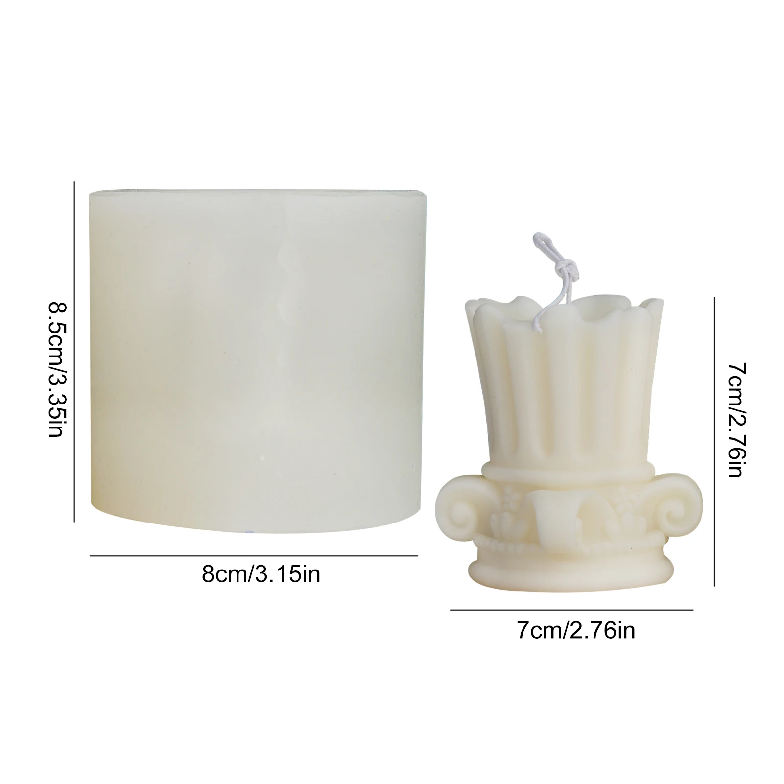 Food Grade Cake Silicone Candle Mold Retro Roman Candlestick Mould for DIY Craft Soap Chocolates Aromatherapy Stones
Food Grade Cake Silicone Candle Mold Retro Roman Candlestick Mould for DIY Craft Soap Chocolates Aromatherapy Stones