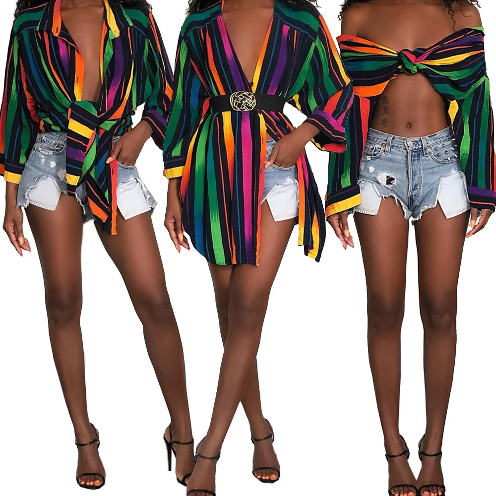 KALENMOS Blouse Shirt Dress Women Rainbow Stripes Print Side Split Long Sleeve Vintage Dresses New 2020 Autumn Mejur Vestidos
KALENMOS Blouse Shirt Dress Women Rainbow Stripes Print Side Split Long Sleeve Vintage Dresses New 2020 Autumn Mejur Vestidos