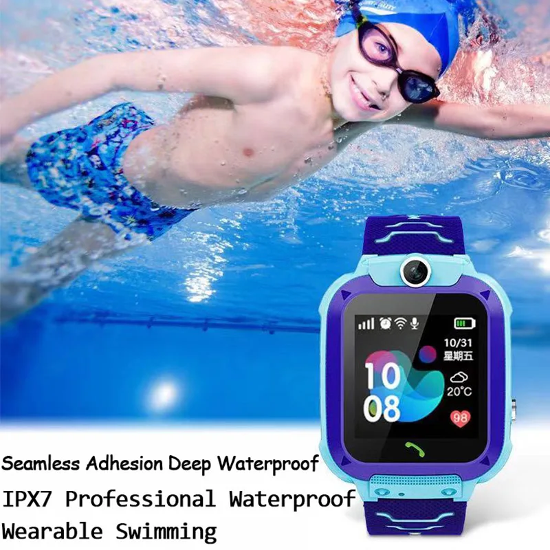 2021 Q12 Kids Watches Waterproof IP67 Children's Smart Watch with Sim use Card SOS Phone Wrist Gift Boys Girls | Электроника