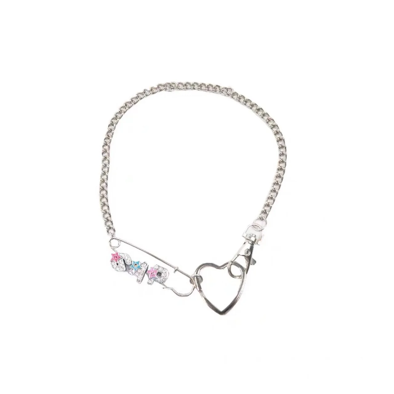 Harajuku Style Punk Silver Color Link Chain Short Necklaces For Women Trendy Chic Rhinestone Letter Heart Choker Necklace bijoux
Harajuku Style Punk Silver Color Link Chain Short Necklaces For Women Trendy Chic Rhinestone Letter Heart Choker Necklace bijoux