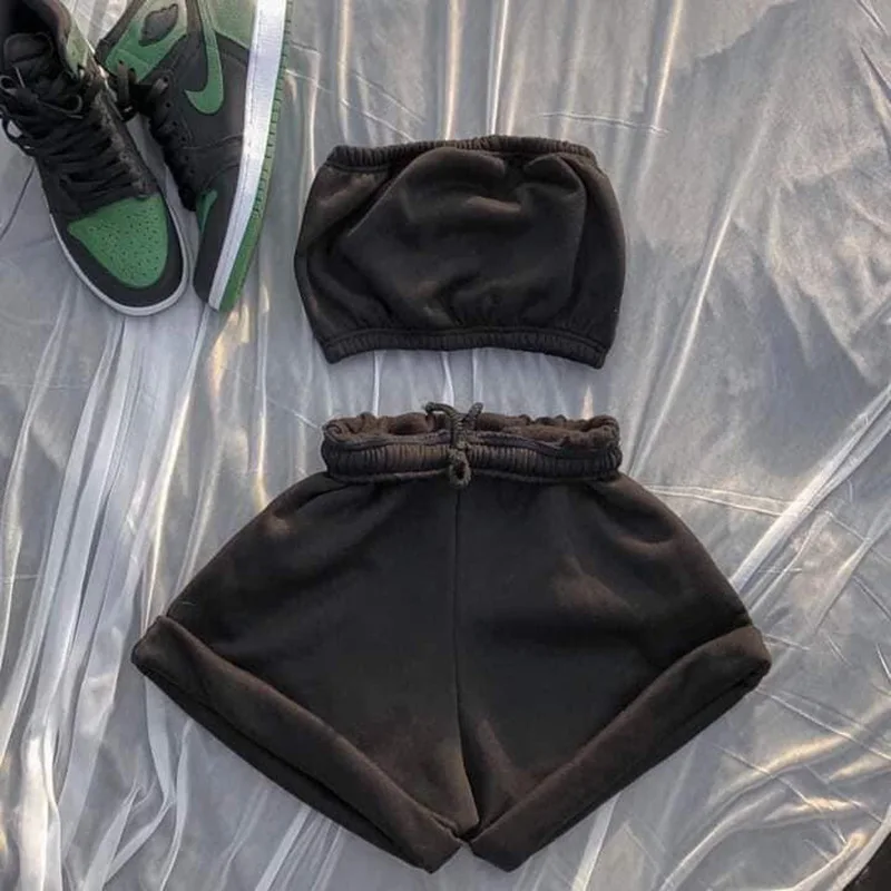 2021 new women's summer flanging high waist lace-up fashion casual shorts wrapped chest suit
2021 new women's summer flanging high waist lace-up fashion casual shorts wrapped chest suit