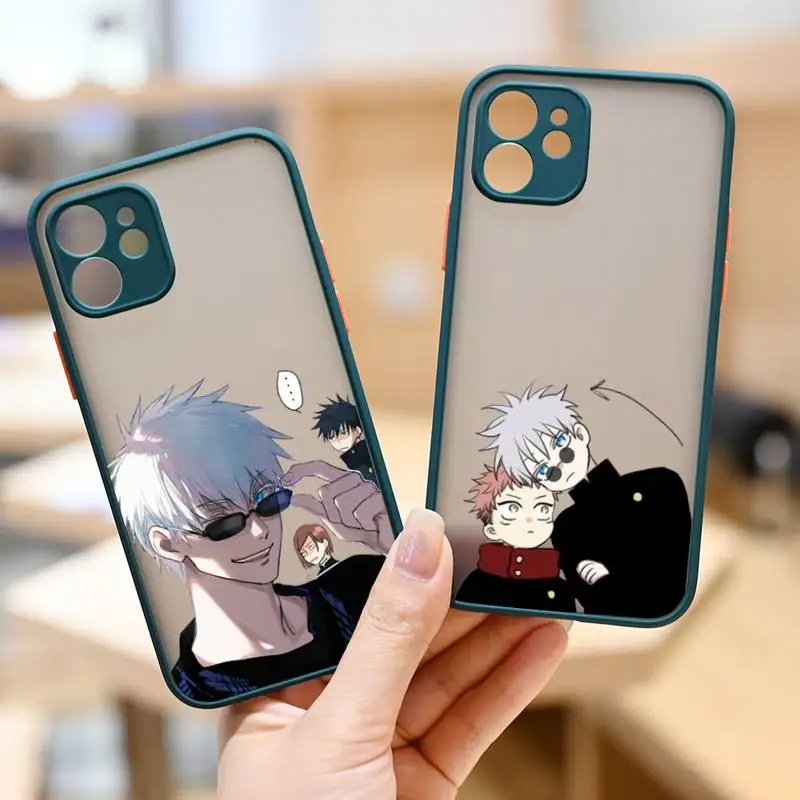 Jujutsu Kaisen Gojo Phone Case For iPhone 12 11 Mini Pro XR XS Max 7 8 Plus X Matte transparent White Cover
Jujutsu Kaisen Gojo Phone Case For iPhone 12 11 Mini Pro XR XS Max 7 8 Plus X Matte transparent White Cover