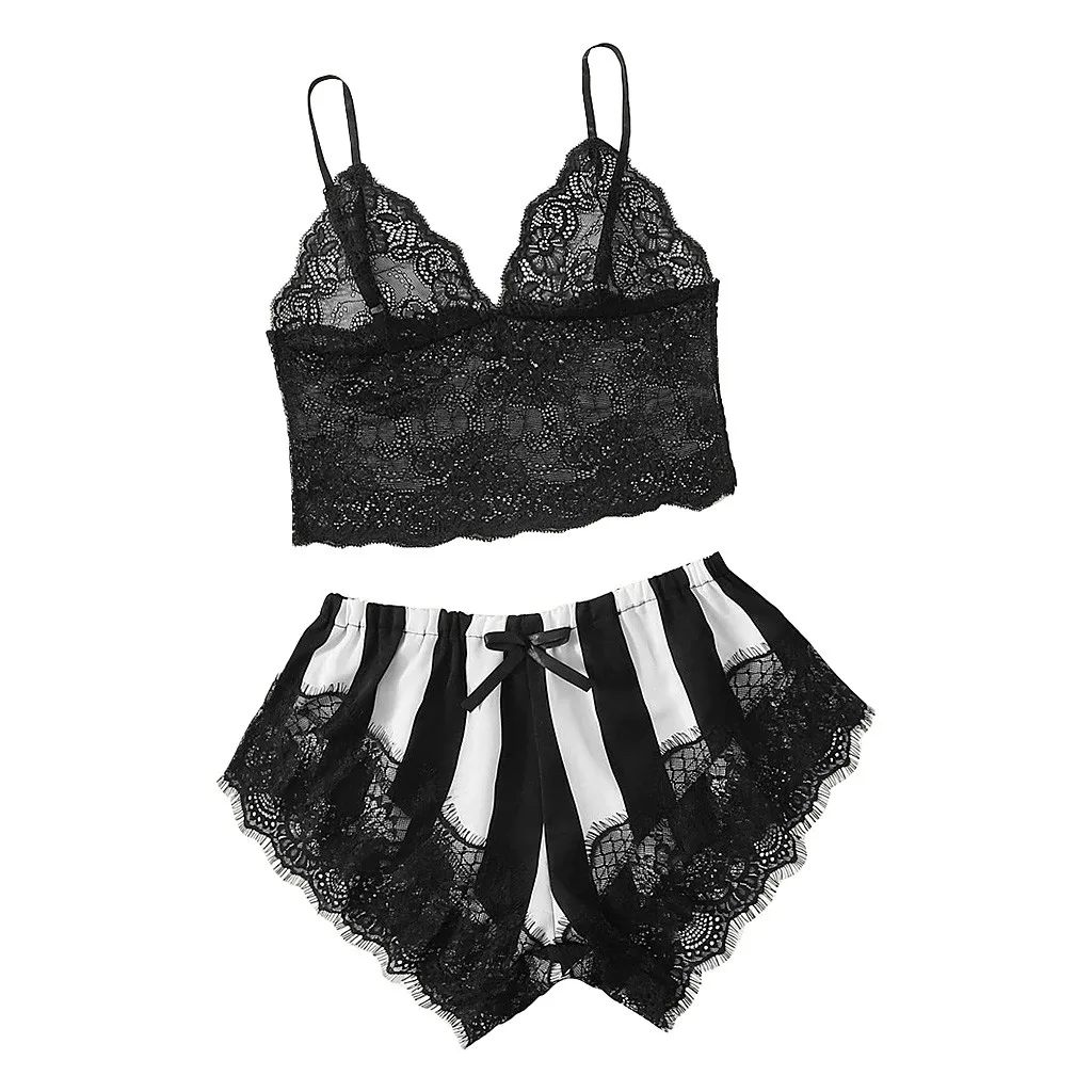 New style ladies sexy lingerie set lace camisole striped satin lingerie set lace striped satin bow lingerie 4*
New style ladies sexy lingerie set lace camisole striped satin lingerie set lace striped satin bow lingerie 4*